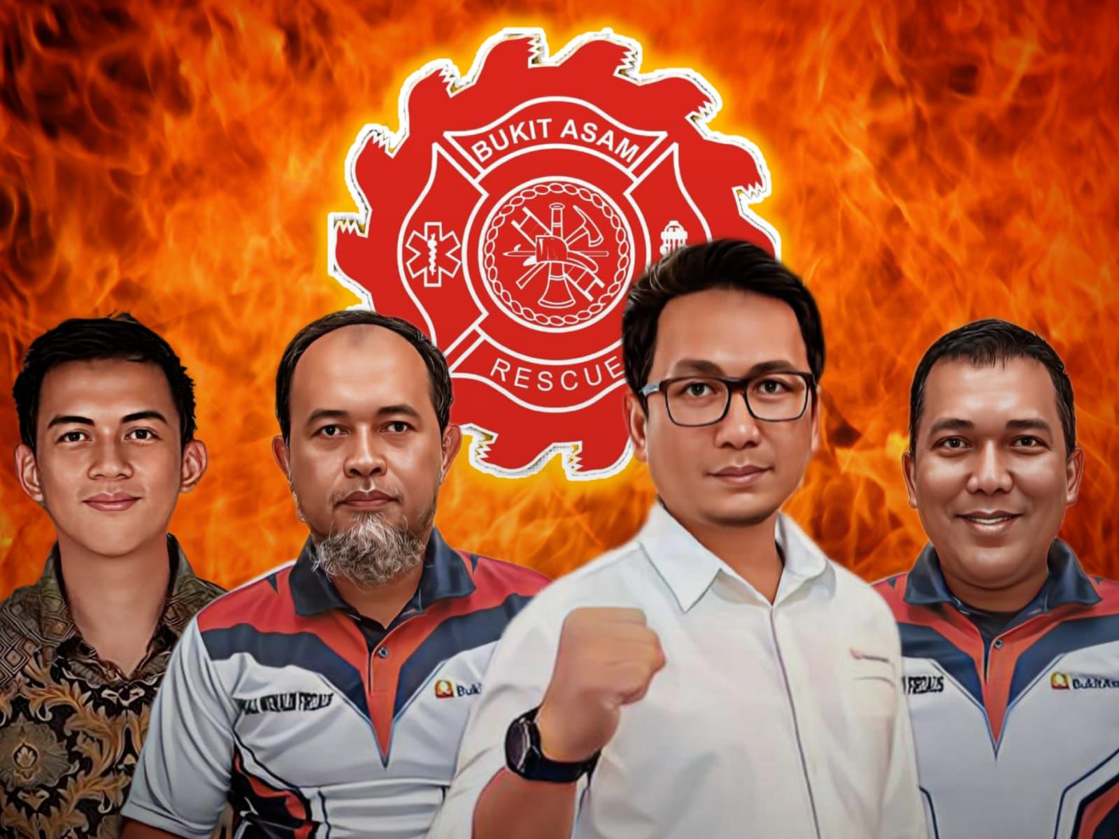 Team Bukit Asam Tbk Ikuti Indonesia Fire Rescue Challenge IFRC 2022